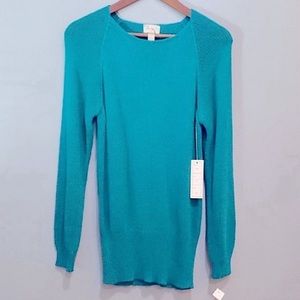Ann Wi turquoise long sleeve tunic top